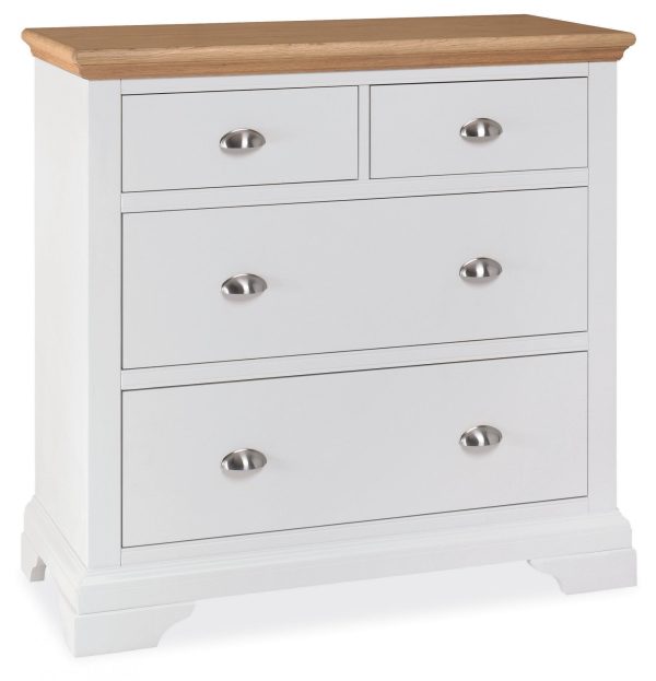 Hampstead Two Tone Painted Furniture 2 over 2 Chest of Drawers