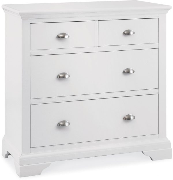 Hampstead White Painted Furniture 2 over 2 Drawer Chest