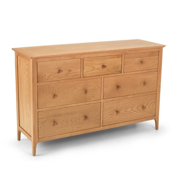 Visby Oak Furniture 7 Drawer Chest