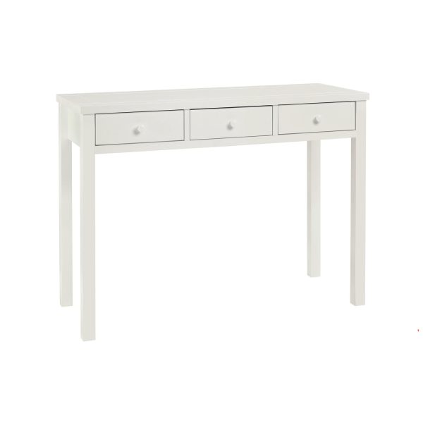 Bentley Designs Atlanta Painted Furniture White 3 Drawer Dressing Table