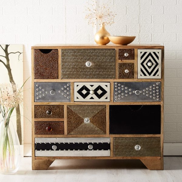 Sorio Reclaimed Furniture 14 Drawer Multi Chest