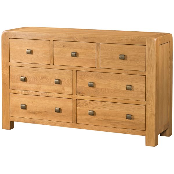 Ayr Oak Furniture 3 Over 4 Chest of Drawers