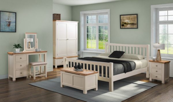 Dortmund Ivory Painted Double Bed