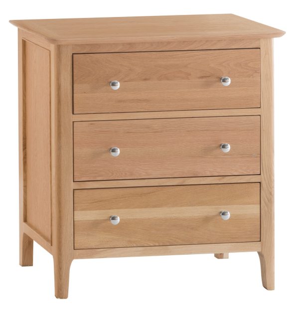 Bergen Oak Furniture 3 Drawer Chest