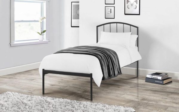 Julian Bowen Furniture Onyx Satin Grey 3ft Single Bed