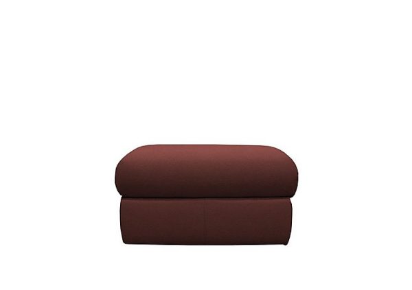 G Plan - Kingsbury Leather Storage Footstool - Red