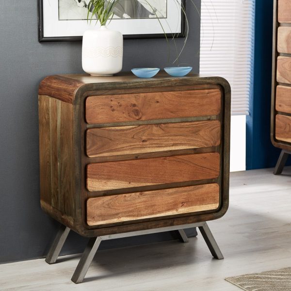 Aspen Reclaimed Iron & Wooden Furniture 4 Drawer Chest