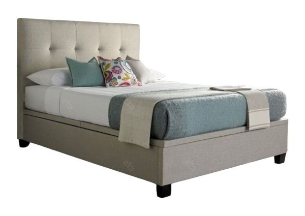 Kaydian Walkworth Ottoman Storage Bed - Oatmeal Fabric