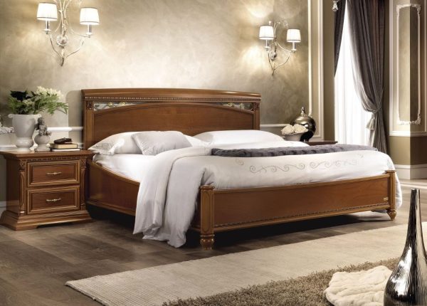 Camel Treviso Night Cherry Wood Italian Ring Bed