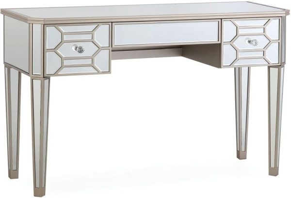 Vida Living Rosa Geometric Mirrored 3 Drawer Dressing Table