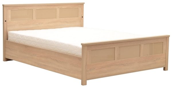 Sablon Sonoma Oak Bed with LED Light