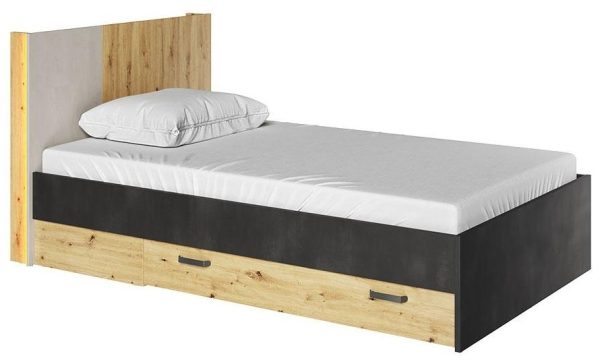 Noah Oak Bed with LED