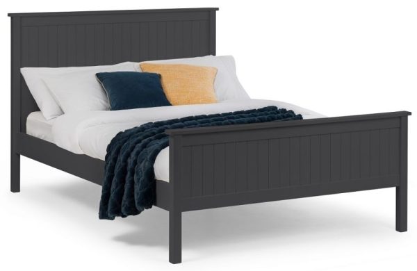 Maine Anthracite Pine Bed - Comes in Single, Double and King Size