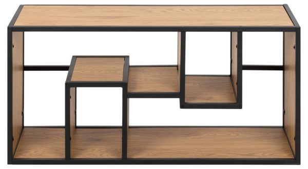 Salvo Oak Large Wall Shelf with 3 Shelves