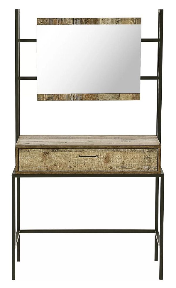 Birlea Urban Rustic Dressing Table and Mirror with Metal Frame