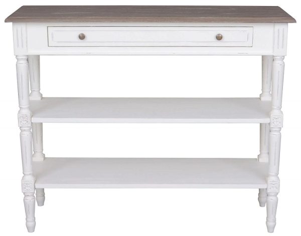 Delphine French Off-White Painted Console Table