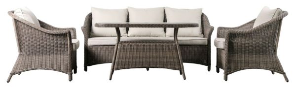 Parker Rattan Lounge Outdoor Garden Dining Set