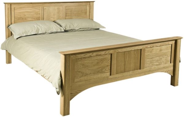 Shaker Oak High Foot End Bed