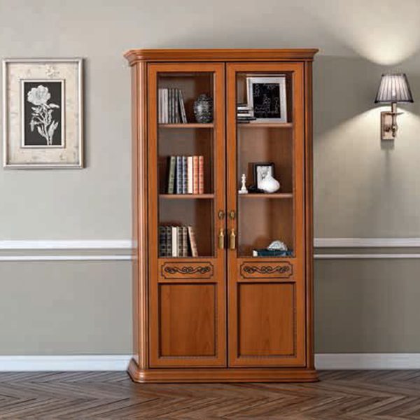 Camel Torriani Day Walnut Italian 2 Door Bookcase