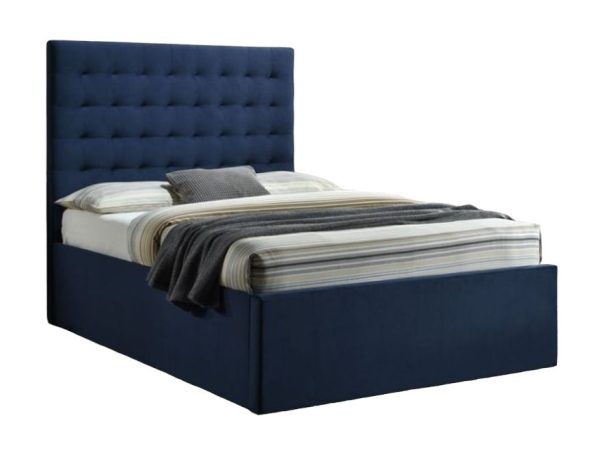 Myla Blue Fabric Storage Bed