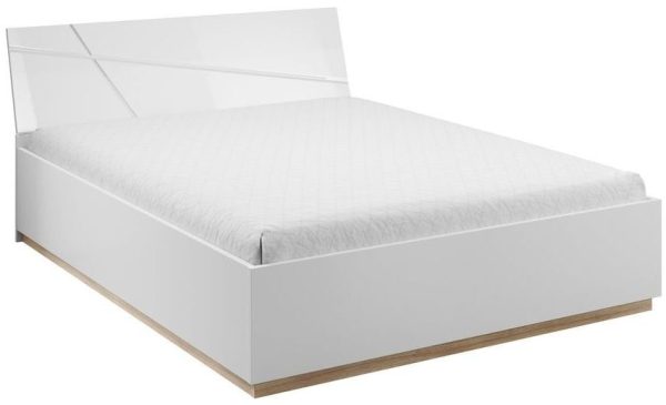 Sagu White Gloss Storage 5ft king Size Bed