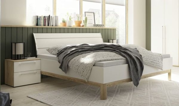 Nolte Sonyo Plus Polar White and Imitation Sonoma Oak Bed