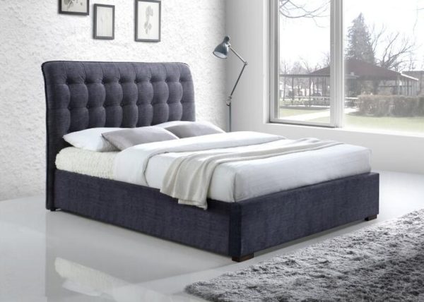 Hamilton Dark Grey Fabric Bed - Comes in 4ft 6in Double, 5ft King and 6ft Queen Size Options