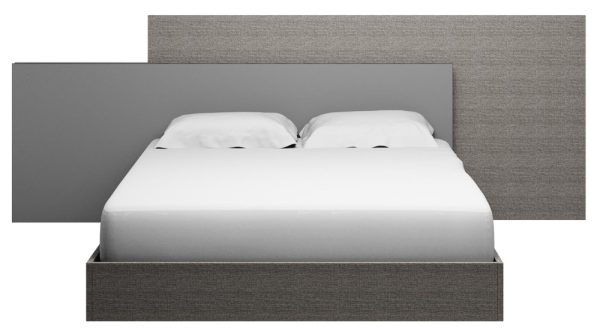 Status Futura Night Grey Sawmarked Oak Italian Bed