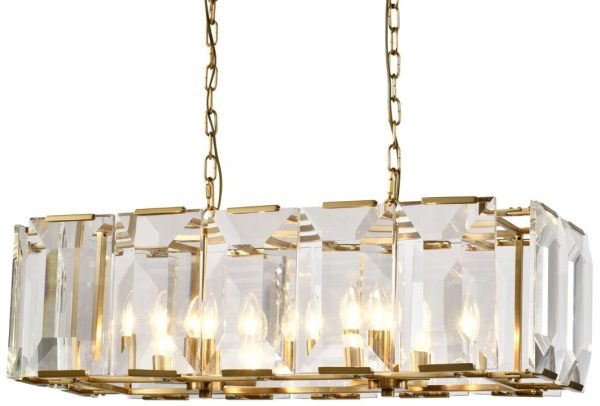 Mindy Brownes Eton Crystal and Brass Chandelier (Long)