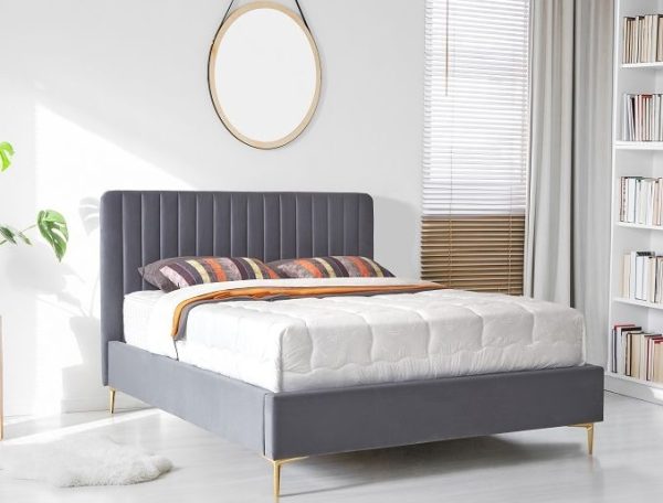 Lucy Fabric Bed - Comes in Grey, Blue, Blush and Green Options