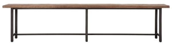 Timeless Beam Natural Teak Wood 215cm Dining Bench