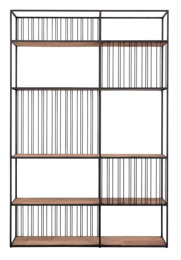 Barra Natural Teak Wood Large Open Bookcase