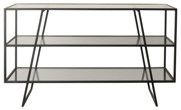 Clearance - Pollard Black and Glass Console Table - D19