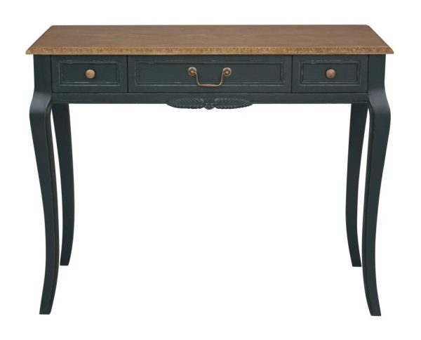 Solvay Emerald Green 3 Drawer Writing Desk