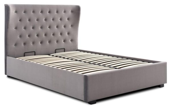 Kyoto Kensington Velvet Ottoman Storage Bed