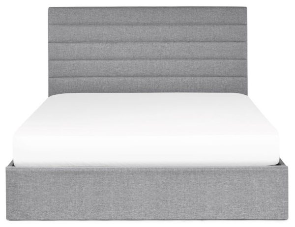 Merida Grey Fabric Lift-Up Storage Bed