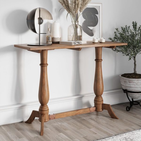 Clearance - Pimlico Mango Wood Pedestal Console Table