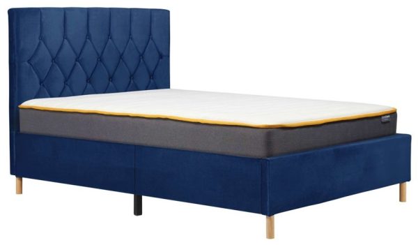 Loxley Blue Fabric Bed - Comes in King Size