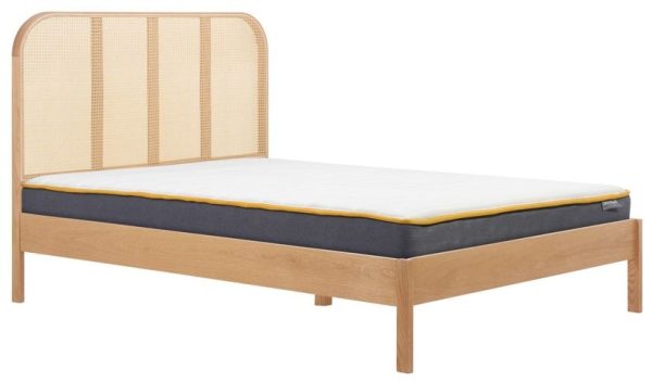 Margot Oak Rattan Bed - Comes in King and Queen Size