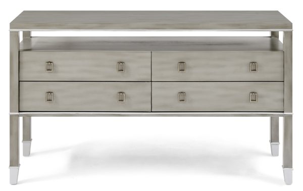 Carter Pewter 4 Drawer Console Sideboard