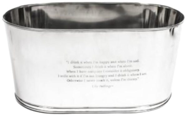 Extra Large Champagne Bucket with Engraved Quotation