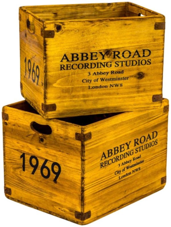 Set of 2 Abbey Road LP Record Storage Boxes