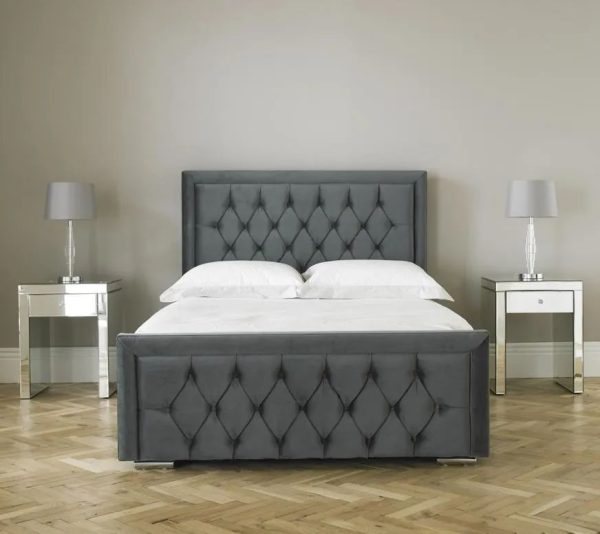 Kistler Grey Fabric Bed