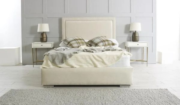 Rotan Cream Fabric Bed