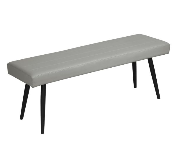 Black Powder Coated Metal Leg Dining Bench