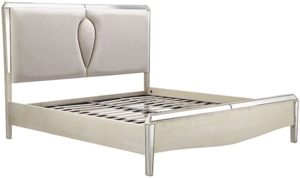 Pristina Mirrored Champagne King Size Bed Frame