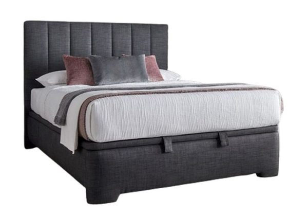 Kaydian Medburn Ottoman Storage Bed - Marbella Grey Fabric