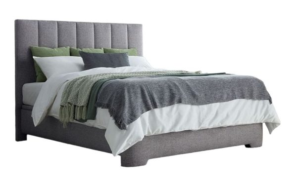 Kaydian Medburn Ottoman Storage Bed - Marbella Light Grey Fabric