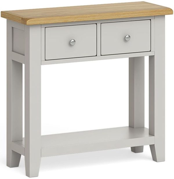 Cross Country Grey and Oak Console Table, 2 Drawers Hallway