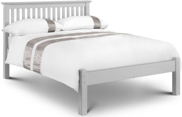 Barcelona Dove Grey Pine Bed - Comes in Single and Double Size